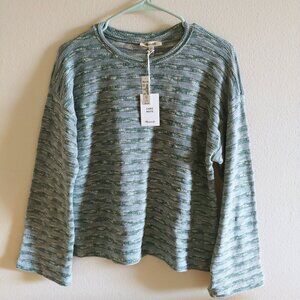 Madewell Crewneck Long-Sleeve Knit Tee in Pastel Green